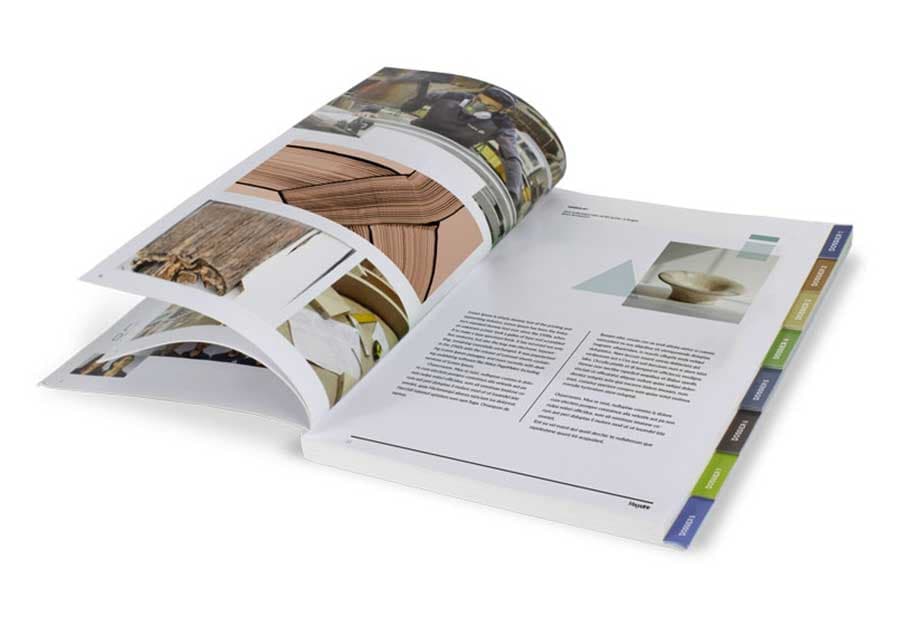 Slideshow brochure à onglets sur mesure