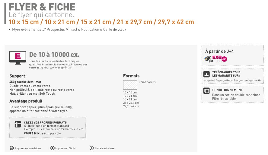 impression de flyers publicitaires en ligne haute qualité exaprint